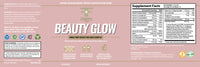 Thumbnail for Supplement label for 'Beauty Glow' with supplement facts on a pink background