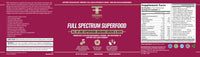 Thumbnail for Flat lay of Full Spectrum Superfood label frequency of food creating cellular unity