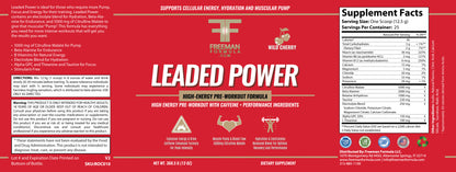 Leaded and UN.Leaded Power | Cellular Hydration. Muscle Pump Support.